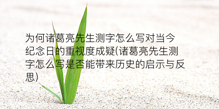 诸葛测字周易测字打分游戏截图