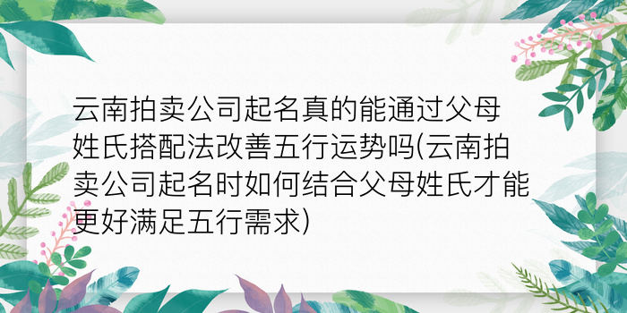 汽贸公司起名游戏截图