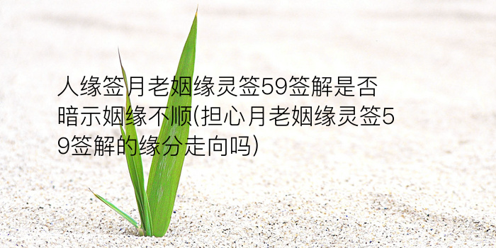 月老灵签48签解签姻缘游戏截图