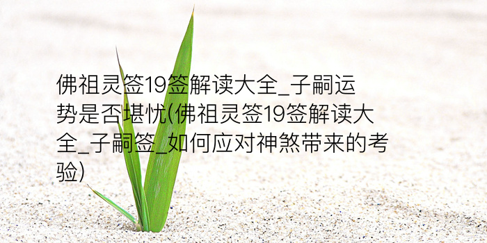 佛祖灵签36游戏截图