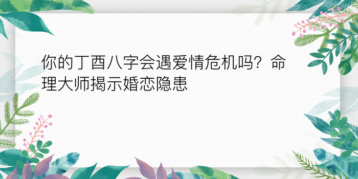 你的丁酉八字会遇爱情危机吗？命理大师揭示婚恋隐患