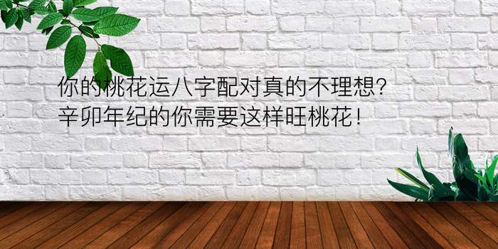 你的桃花运八字配对真的不理想？辛卯年纪的你需要这样旺桃花！