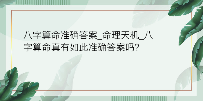 起名字测八字游戏截图