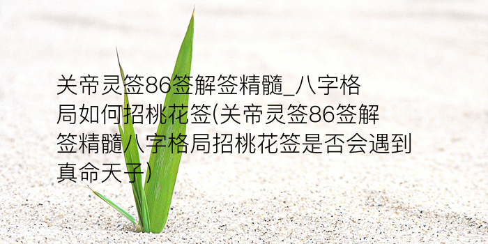 吕祖灵签时运游戏截图