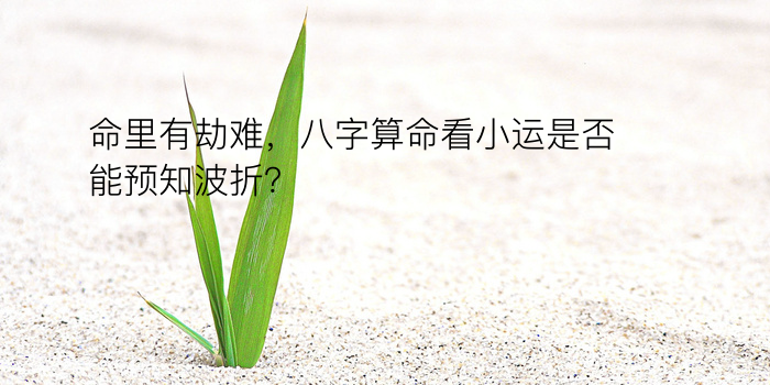 命里有劫难，八字算命看小运是否能预知波折？