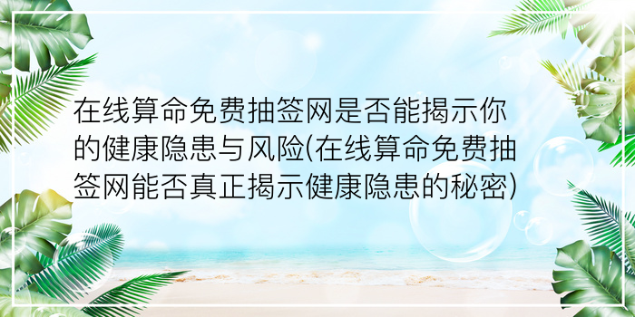 诸葛测字384签游戏截图