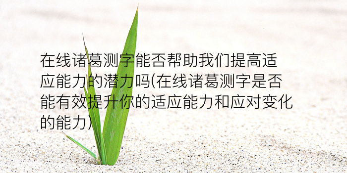 测字算命诸葛游戏截图