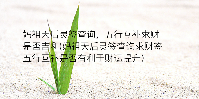 妈祖灵签38签游戏截图