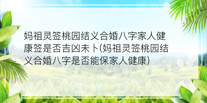 月老灵签48签解签姻缘游戏截图