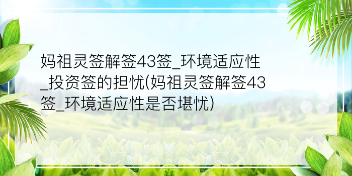 妈祖灵签38姻缘游戏截图