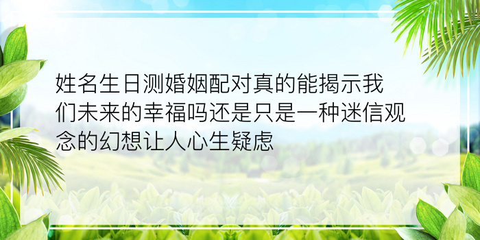 夫妻生日配对游戏截图