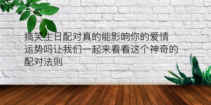 搞笑生日配对真的能影响你的爱情运势吗让我们一起来看看这个神奇的配对法则