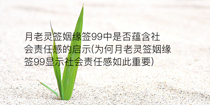 俞樾月老灵签游戏截图