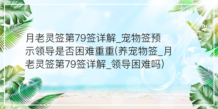 月老灵签61游戏截图