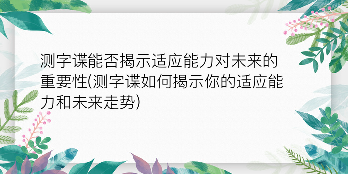 第一姓名测试游戏截图