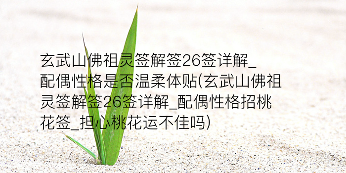 吕祖灵签65游戏截图