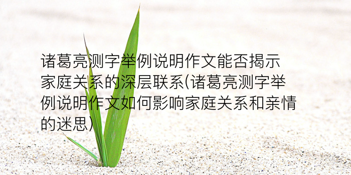 诸葛亮测字游戏截图