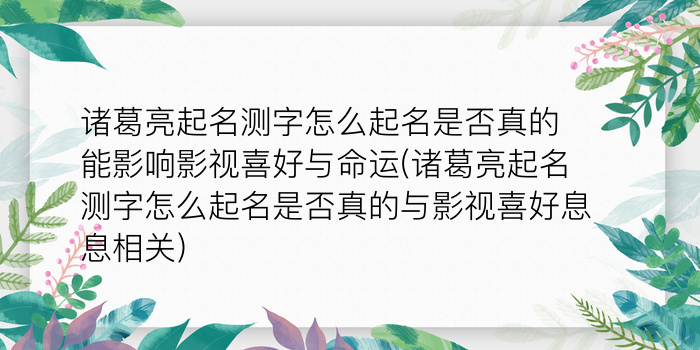 诸葛测字30签游戏截图