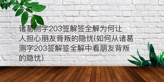 诸葛测字第131签游戏截图