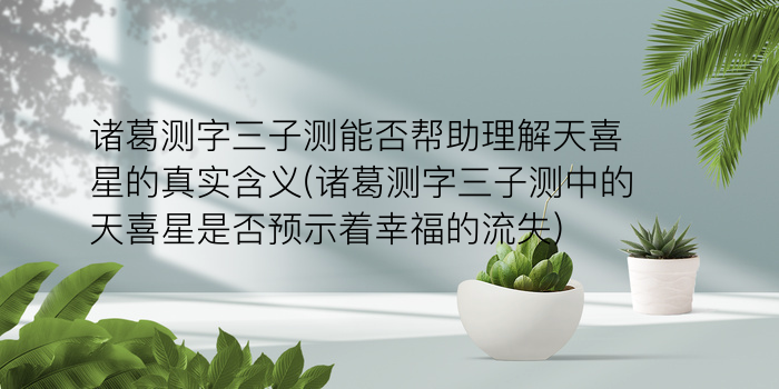 诸葛测字263游戏截图