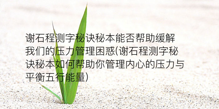 姓名算命免费测试游戏截图